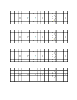 Blank fretboard diagrams for six-string bass
